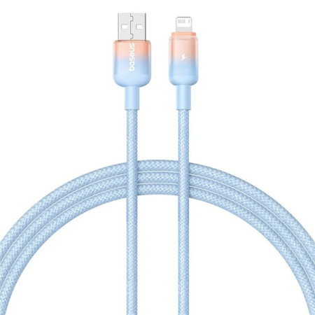 Кабель Baseus Discolor Series Fast Charging Data Cable USB to Lightning 2.4A 1m Голубой