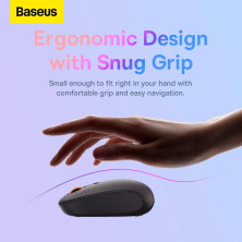 Беспроводная мышка Baseus F01B Tri-Mode Wireless Mouse 2.4G/BT1+BT2 800-1200-1600dpi Серый