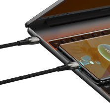 Кабель Baseus Glimmer Series Fast Charging Data Cable Type-C to Type-C 100W 20V 5A 2m Черный