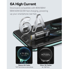 Кабель Baseus Gem Series Fast Charging Data Cable USB to Type-C 100W 20V 5A 2m Чорний