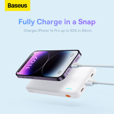 УМБ Baseus Airpow Fast Charge 10000mAh 20W 3A с технологией QC3.0+PD3.0 USB+Type-C Белый