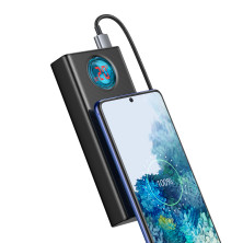 УМБ Baseus Amblight 30000mAh 65W 6A з технологією QC3.0 + PD3.0 + кабель Baseus Xiaobai series Type-C to Type-C 100W 20V/5A 1м Чорний