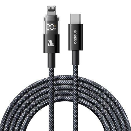Кабель Baseus Display 2 Series Fast Charging Data Cable Type-C to Lightning PD 20W 2m Черный