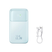 УМБ Baseus Comet Digital Display Fast Charge 10000mAh 22.5W 3A з технологією QC3.0+PD3.0 и iP 20W+Type-C 22.5W кабелем Блакитний