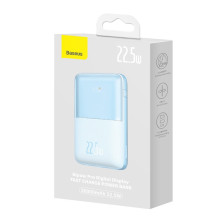 УМБ Baseus Bipow Pro Digital Display 20000mAh 22.5W 5A с технологией QC3.0+PD3.0 2USB+Type-C + Кабель USB to Type-C Голубой