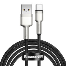 Кабель Baseus Cafule Metal Data Cable USB to Type-C 66W 11V 6A 2m Чорний