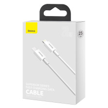 Кабель Baseus Superior Series Fast Charging Data Cable Type-C to Lightning PD 20W 0.25m Білий