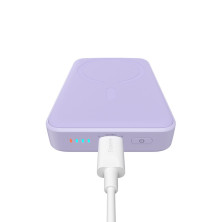 УМБ Baseus Magnetic Mini Wireless Fast Charge 2in1 10000mAh 20W 2.4A QC3.0+PD3.0 с Беспроводной зарядкой Qi 15W Фиолетовый