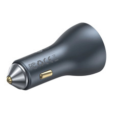 Автомобільний зарядний пристрій Baseus Golden Contactor Pro GaN Fast Charging Car Charger 65W USB+2Type-C Сірий