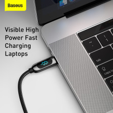 Кабель Baseus Display Series Fast Charging Data Cable Type-C to Type-C 100W 20V 5A 1m Черный