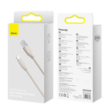 Кабель Baseus Jelly Liquid Silica Gel USB to Lightning 2.4A 2m Рожевий
