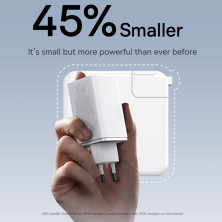 Сетевое зарядное устройство Baseus GaN6 Pro 65W 2USB+2Type-C + кабель Baseus Type-C to Type-C 100W 20V/5A 1м Белый