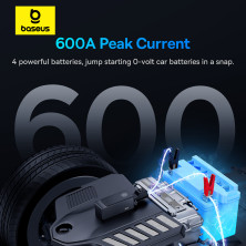 Пускозарядний пристрій Бустер Baseus Super Energy Alpha Series Jump Starter 3in1 12V 6000mAh 600A з функцією Павербанка та LED ліхтарика Чорний