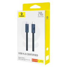 Кабель Baseus Flash 2 USB4 Series Fast Charging Data Cable Type-C to Type-C 240W 8K@60Hz 40Gbps 1.8m Черный