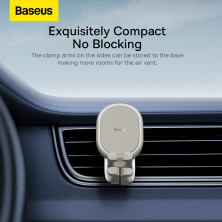 Автодержатель для телефона Baseus Stable Gravitational Car Mount Air Outlet в воздуховод Белый