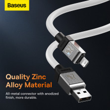 Кабель Baseus CoolPlay Series Fast Charging Cable USB to Lightning 2.4A 2m Білий