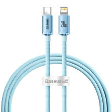 Кабель Baseus Crystal Shine Series Fast Charging Data Cable Type-C to Lightning PD 20W 1.2m Блакитний