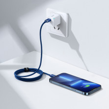 Кабель Baseus Crystal Shine Series Fast Charging Data Cable Type-C to Lightning PD 20W 1.2m Синій