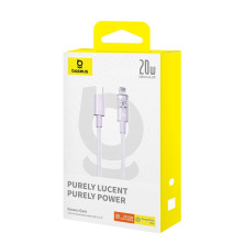 Кабель Baseus Gem Series Fast Charging Data Cable Type-C to Lightning PD 20W 1m Фиолетовый