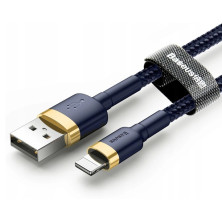 Кабель Baseus Cafule Cable USB to Lightning 2.4A 1m Сине-Золотой