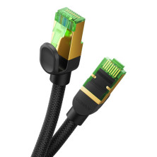 Кабель Baseus High Speed CAT8 RJ45 40Gigabit Network Ethernet Braided Cable Круглый 3m Черный