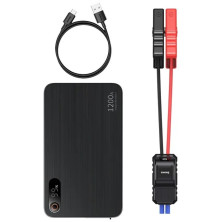 Пускозарядное устройство Бустер Baseus Super Energy Pro+ Car Jamp Starter 3in1 12V 12000mAh 1200A с функцией Павербанка 100W 5V/3A и LED фонарика Черный