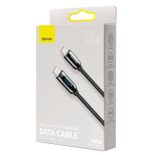 Кабель Baseus Display Series Fast Charging Data Cable Type-C to Type-C 100W 20V 5A 1m Черный