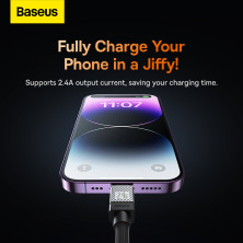 Кабель Baseus CoolPlay Series Fast Charging Cable USB to Lightning 2.4A 1m Чорний