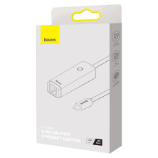 USB Перехідник Baseus Lite Series Ethernet 100 Mbps Type-C to RJ45 Чорний
