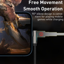 Кабель Baseus Legend Series Fast Charging Elbow Cable USB to Lightning 2.4A 1m Чорний