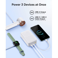 УМБ Baseus EnerFill FC51 Bipow2 Pro 30000mAh 22.5W 2.4A с технологией QC3.0+PD3.0 та Type-C кабелем 22.5W Белый