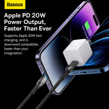 Кабель Baseus Glimmer Series Fast Charging Data Cable Type-C to Lightning PD 20W 1m Черный