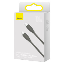 Кабель Baseus Jelly Liquid Silica Gel Fast Charging Data Cable Type-C to Type-C 100W 20V 5A 1.2m Чорний