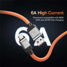 Кабель Baseus CoolPlay Series Fast Charging Data Cable USB to Type-C 100W 20V 5A 2m Помаранчевий
