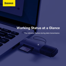 Кардрідер Baseus Lite Card Card Reader USB/Type-C, SD/TF Cards Сірий