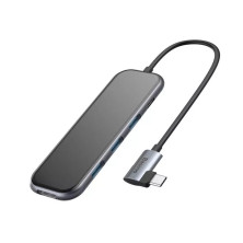 USB-хаб Baseus 5in1 Multi-functional 5-Port Type-C HUB Adapter Type-C to USB3.0*3, Type-C(PD)*1, 4KHDMI Сірий