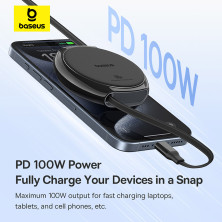 Кабель Baseus Pathfinder Series Free2Draw Fast Charging Data Cable Type-C to Type-C 100W 20V 5A 1m Черный