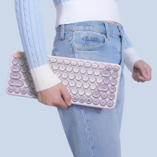 Клавіатура бездротова Baseus K01A Wireless Tri-Mode Keyboard 2.4G/BT1+BT2 Фіолетовий