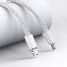 Кабель Baseus High Density Braided Fast Charging Data Cable Type-C to Lightning PD 20W 1m Белый