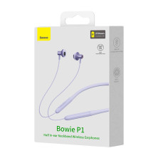 Бездротові Bluetooth 5.3 навушники Baseus Bowie P1 Neckband спортивні Фіолетовий