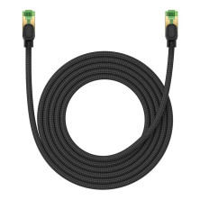 Кабель Baseus High Speed CAT8 RJ45 40Gigabit Network Ethernet Braided Cable Круглый 3m Черный