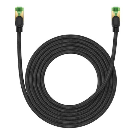 Кабель Baseus High Speed CAT8 RJ45 40Gigabit Network Ethernet Braided Cable Круглый 3m Черный