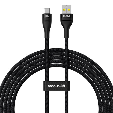 Кабель Baseus Flash 2 Series Fast Charging Data Cable USB to Type-C 100W 20V 5A 2m Чорний