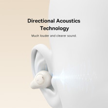 Беспроводные наушники открытого типа Baseus Bass 15 Clip Open-Ear Wireless TWS Earbuds Белый