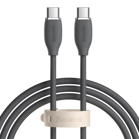 Кабель Baseus Jelly Liquid Silica Gel Fast Charging Data Cable Type-C to Type-C 100W 20V 5A 1.2m Чорний