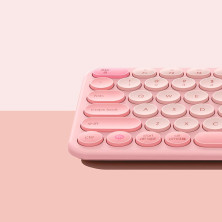 Клавіатура бездротова Baseus K01A Wireless Tri-Mode Keyboard 2.4G/BT1+BT2 Рожевий