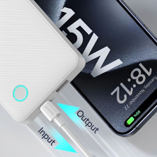 УМБ Baseus Airpow Lite 10000mAh 15W 3A USB+Type-C Білий