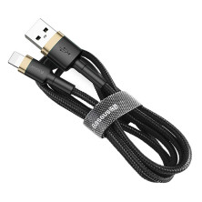 Кабель Baseus Cafule Cable USB to Lightning 2.4A 1m Черно-Золотий