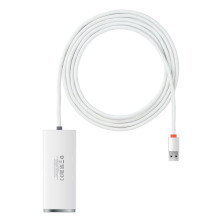 USB-хаб Baseus 4in1 Lite Series 4-Port Type-A HUB Adapter Type-A to USB3.0*4 кабель 2м Білий