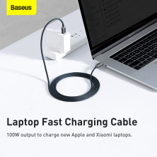 Кабель Baseus Crystal Shine Series Fast Charging Data Cable Type-C to Type-C 100W 20V 5A 2m Чорний